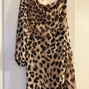 Peach Love California Leopard Print Dress